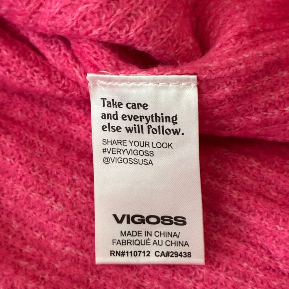 Vigoss | Like new bright pink knit boxy sleeve knit cardigan sweater - Picture 12 of 12